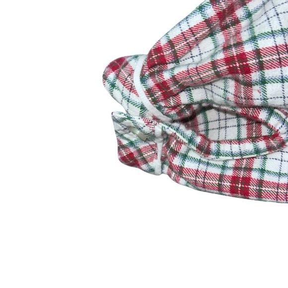 LL Bean Nightgown Size M Petite MP Long Pintuck Red Plaid Tartan Flannel PJs VTG - Picture 3 of 7